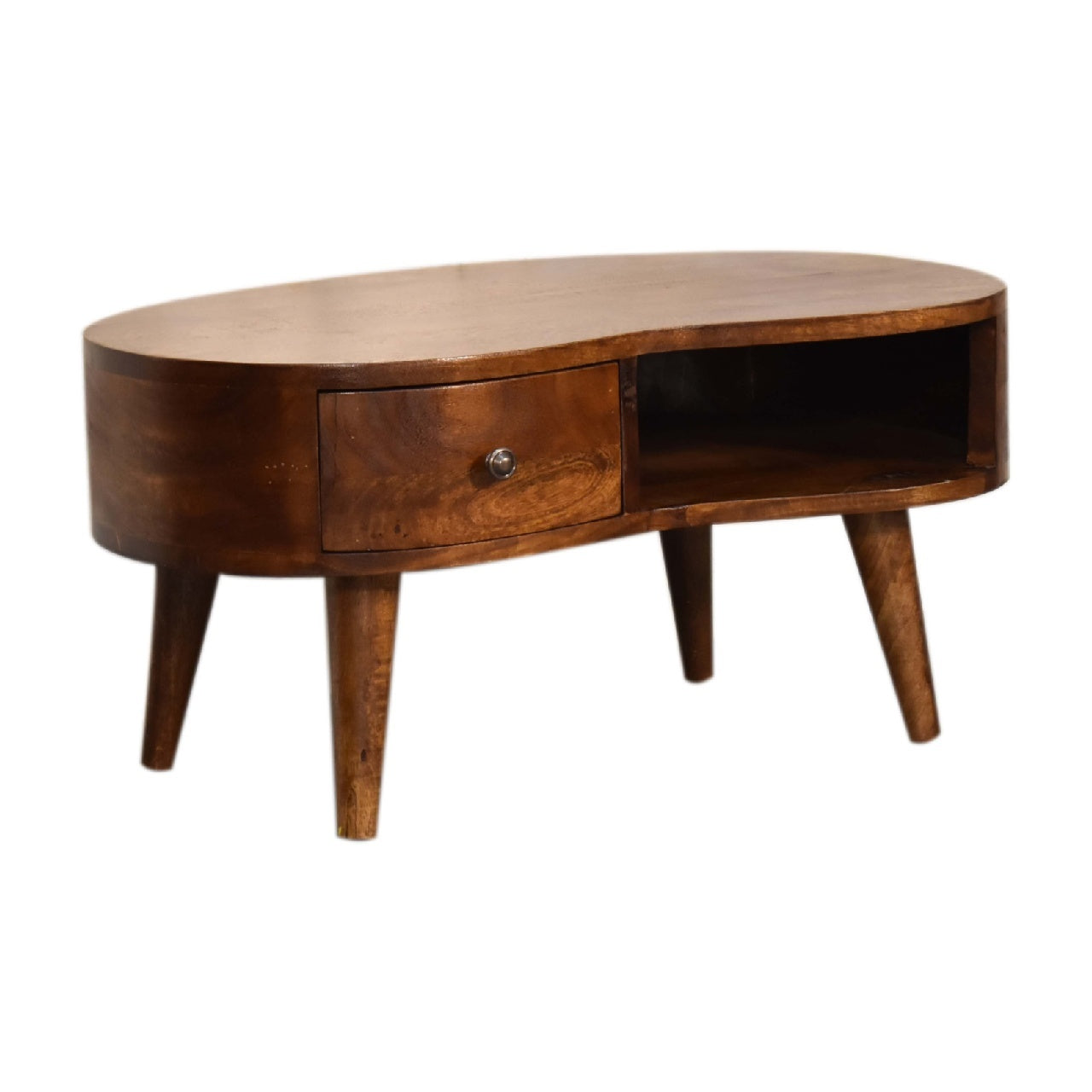 Artisan Furniture Solid Wood Mini Chestnut Wave Coffee Table