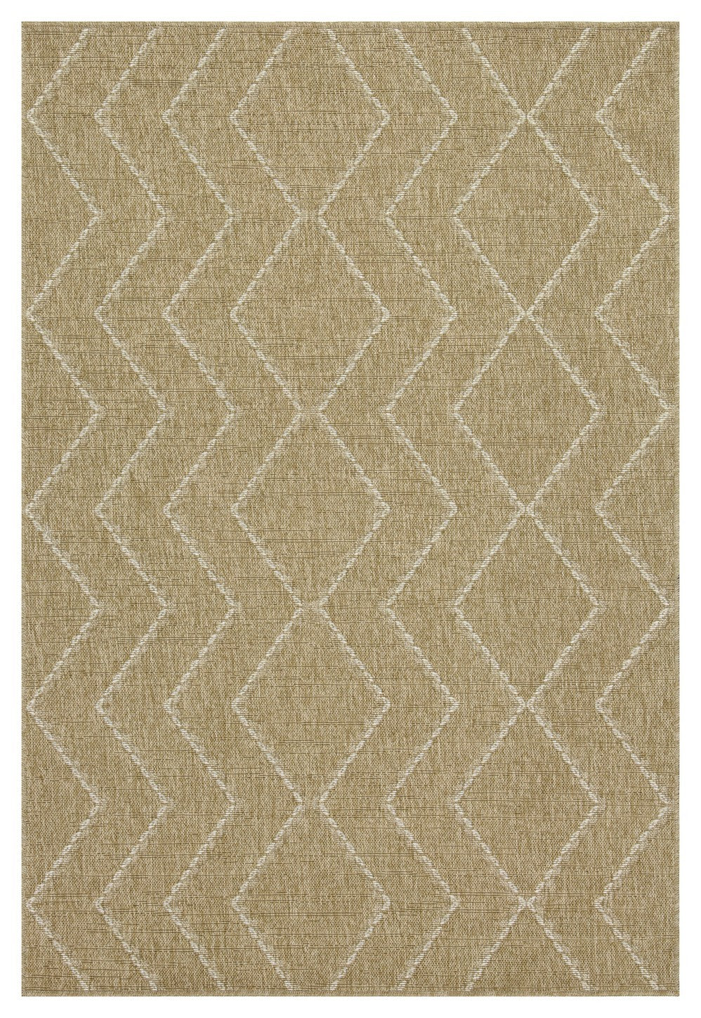 Earth GC_NTL1011 Jute/White 5 ft. 3 in. x 7 ft. 3 in. Indoor/Outdoor Area Rug