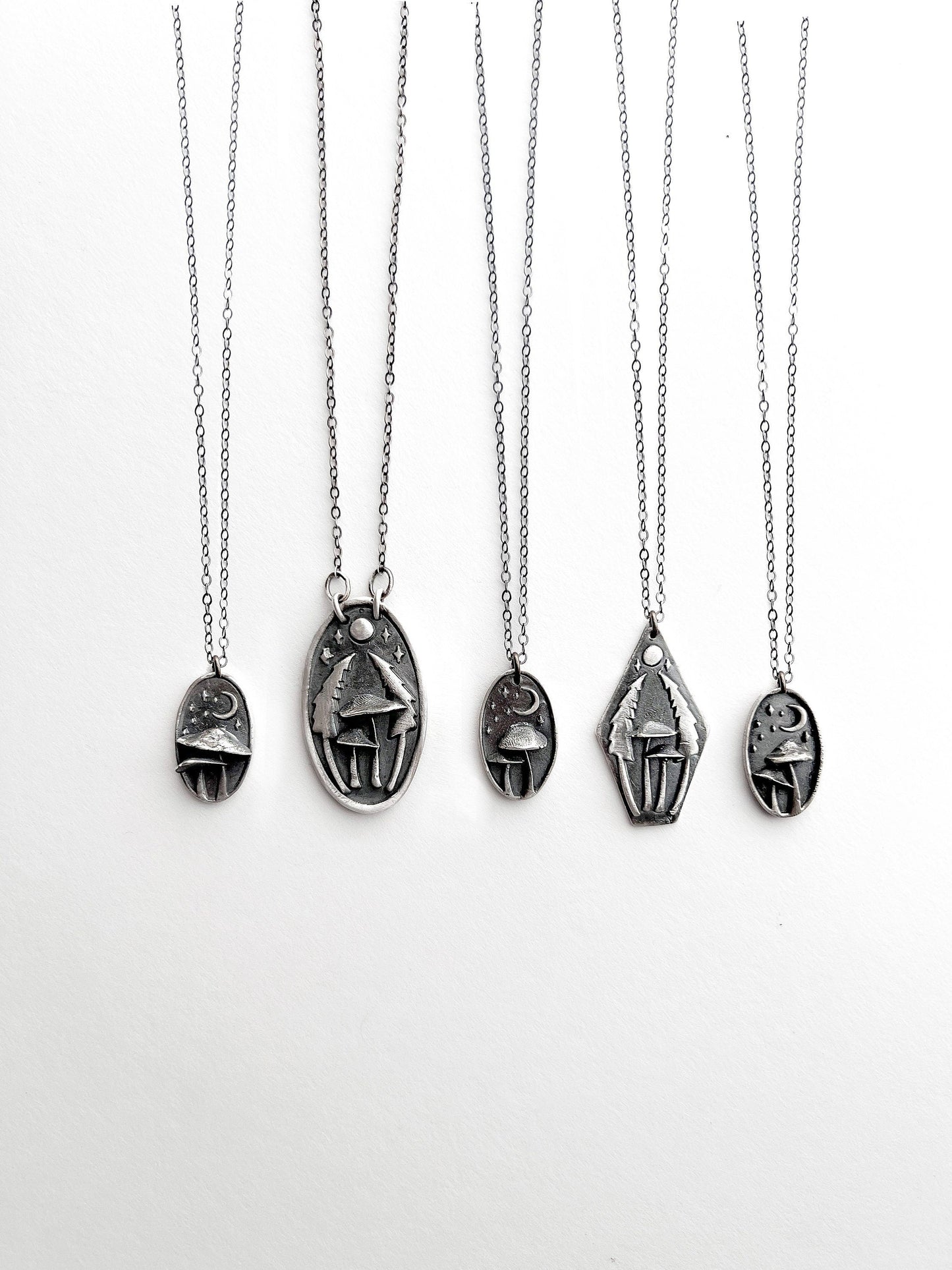 Mushrooms in the Forest Necklaces
