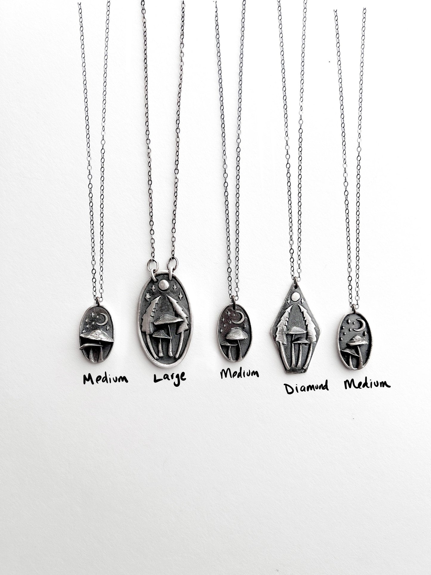 Mushrooms in the Forest Necklaces