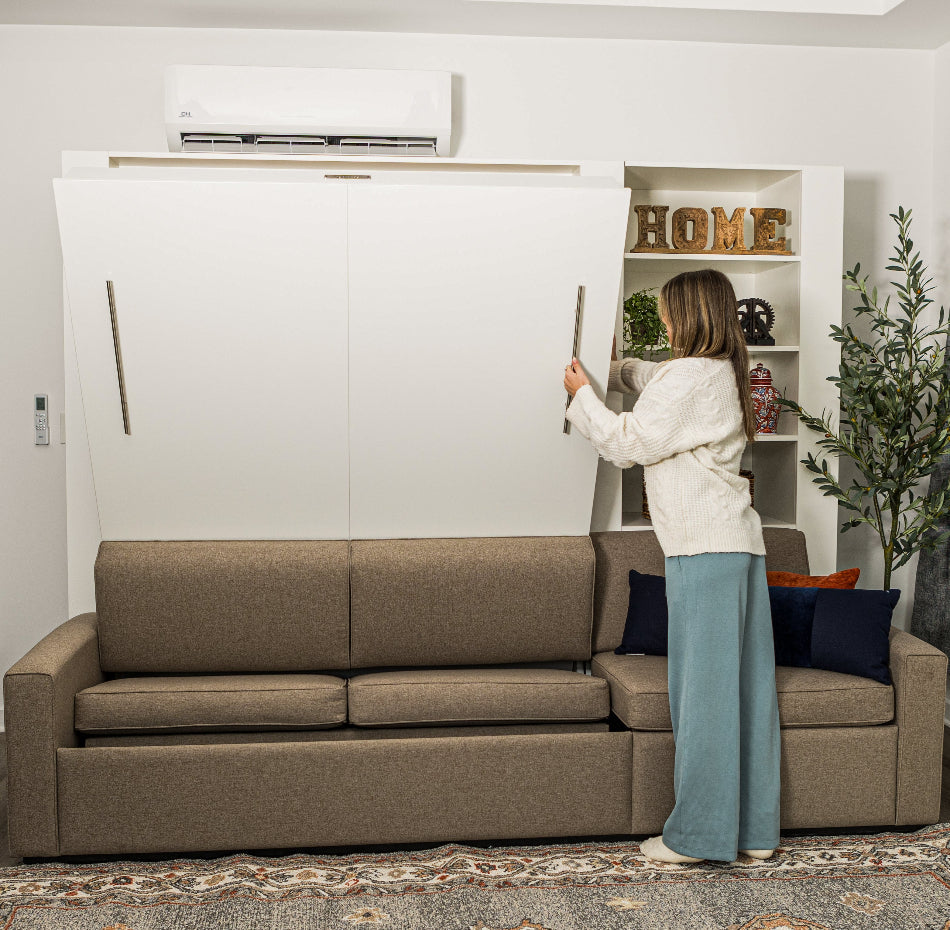 Wall Bed with Extended Sofa