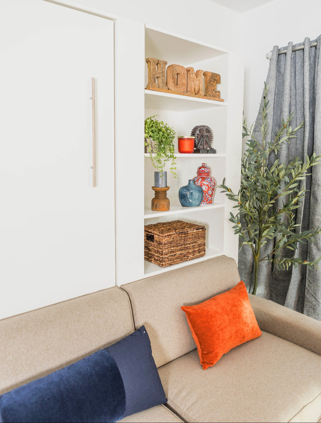 Wall Bed with Extended Sofa