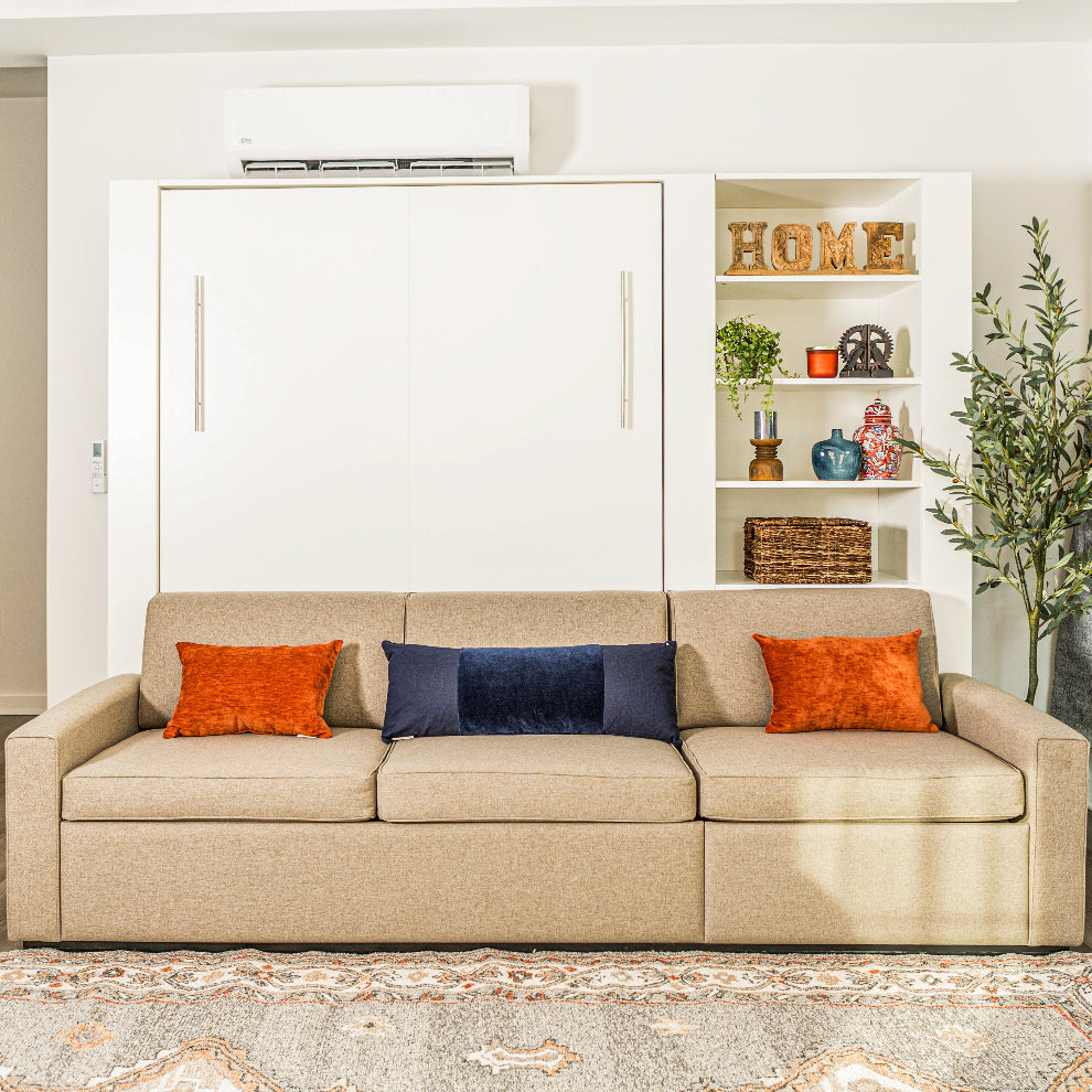 Wall Bed with Extended Sofa