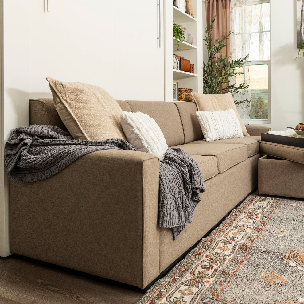 Wall Bed with Extended Sofa