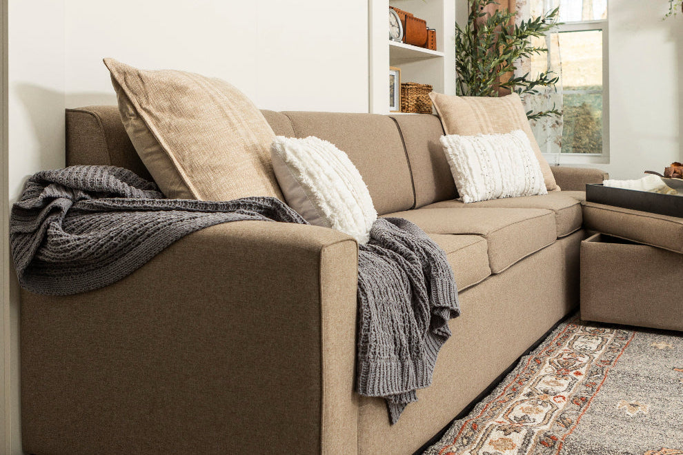 Wall Bed with Extended Sofa