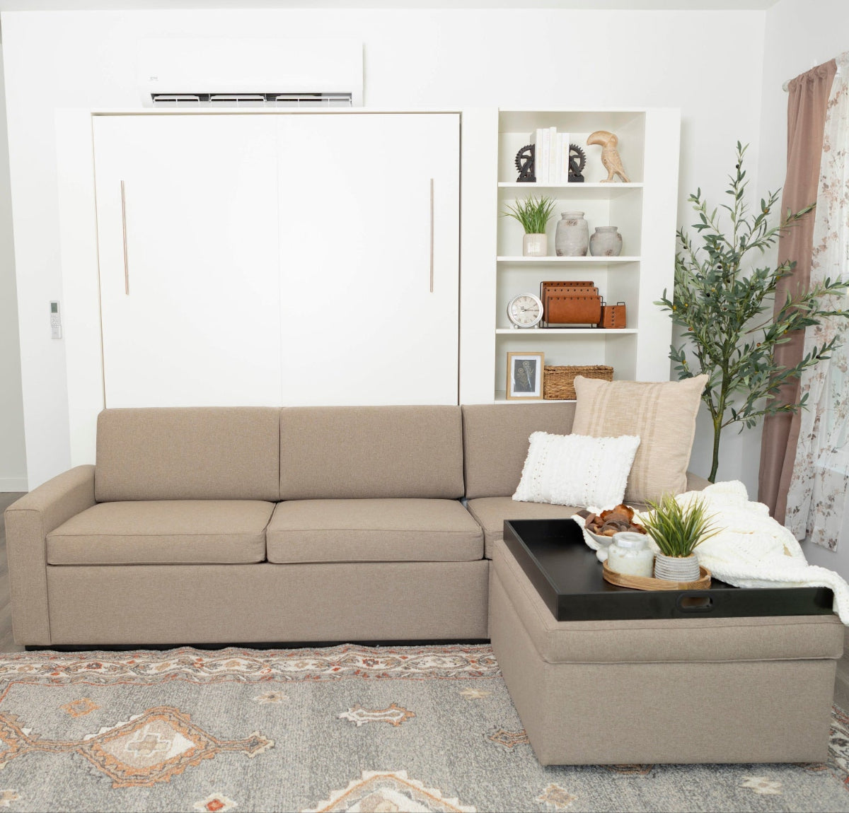 Wall Bed with Extended Sofa