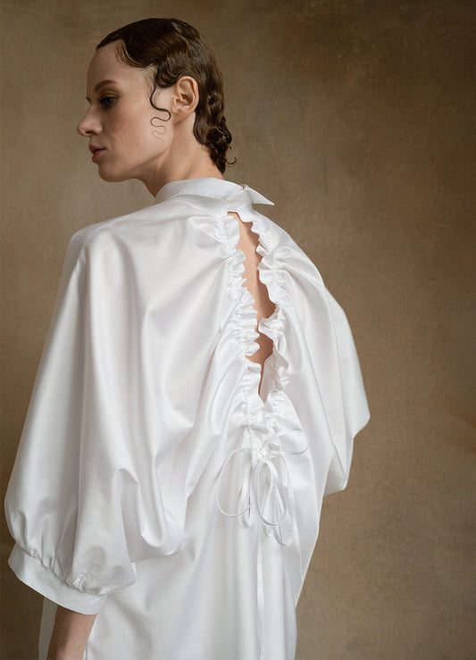 Prima Open-Back Cotton Shirt