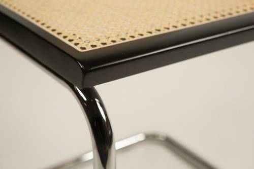 Marcel Breuer Cesca Cane Side Chair - Black Wood
