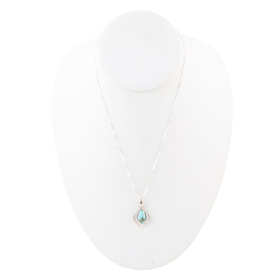 Melita Blue Turquoise and Sterling Silver Necklace