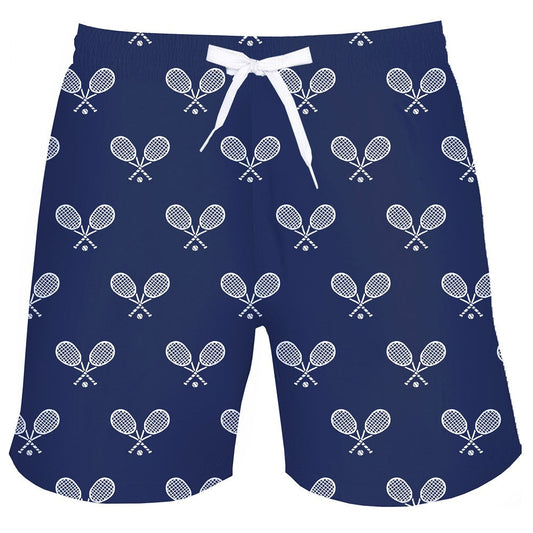 Men's Tennis Navy Swim Shorts - 5.75" inseam