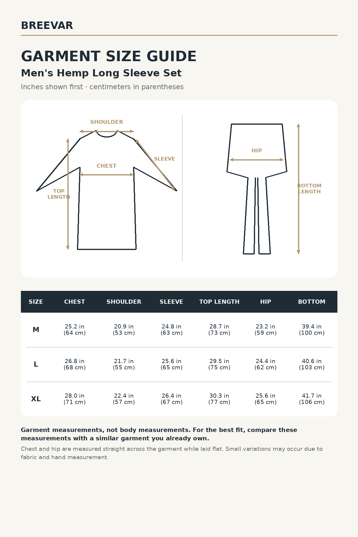 Men's Long-Sleeve Hemp Sleepwear