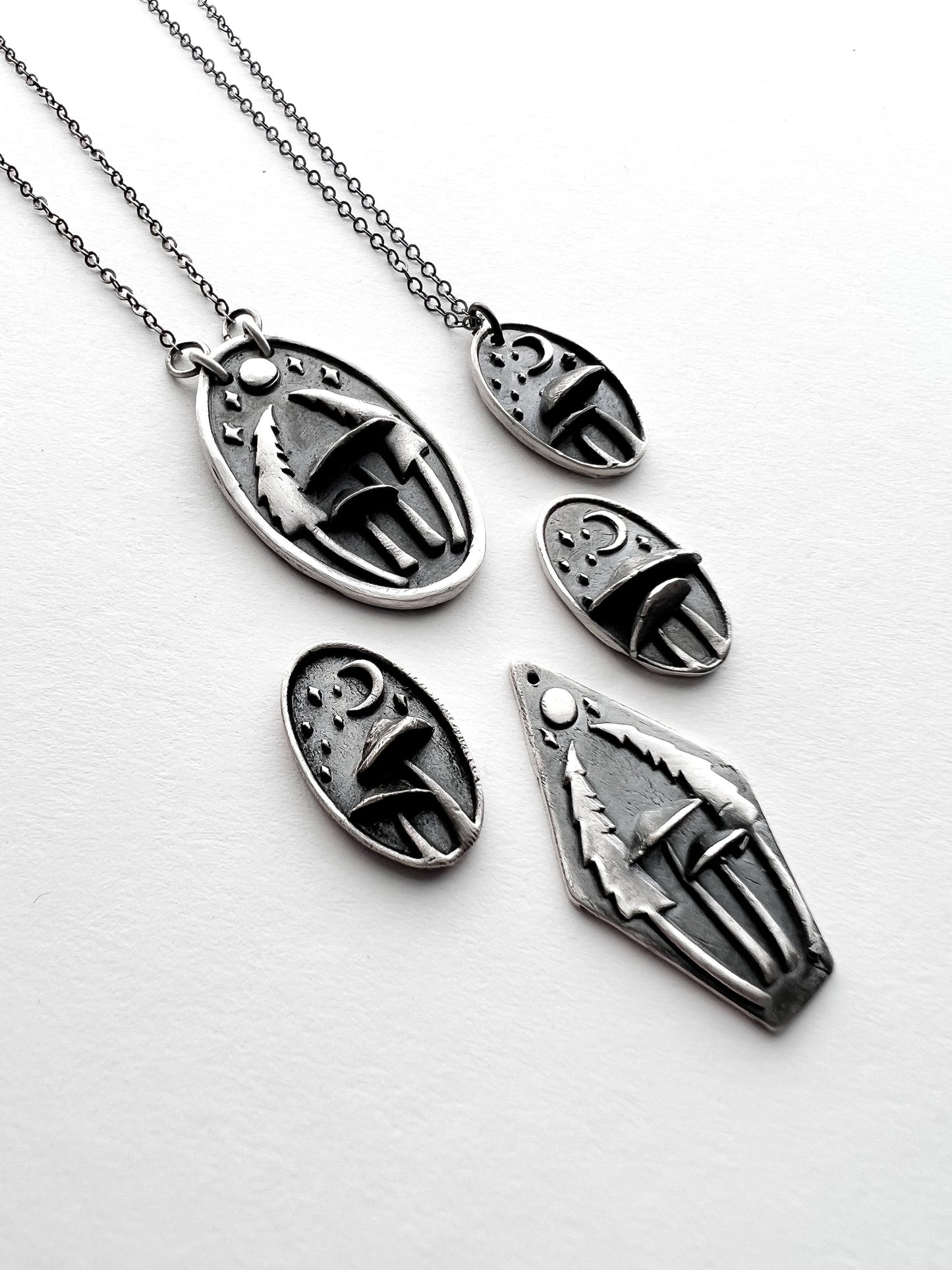 Mushrooms in the Forest Necklaces