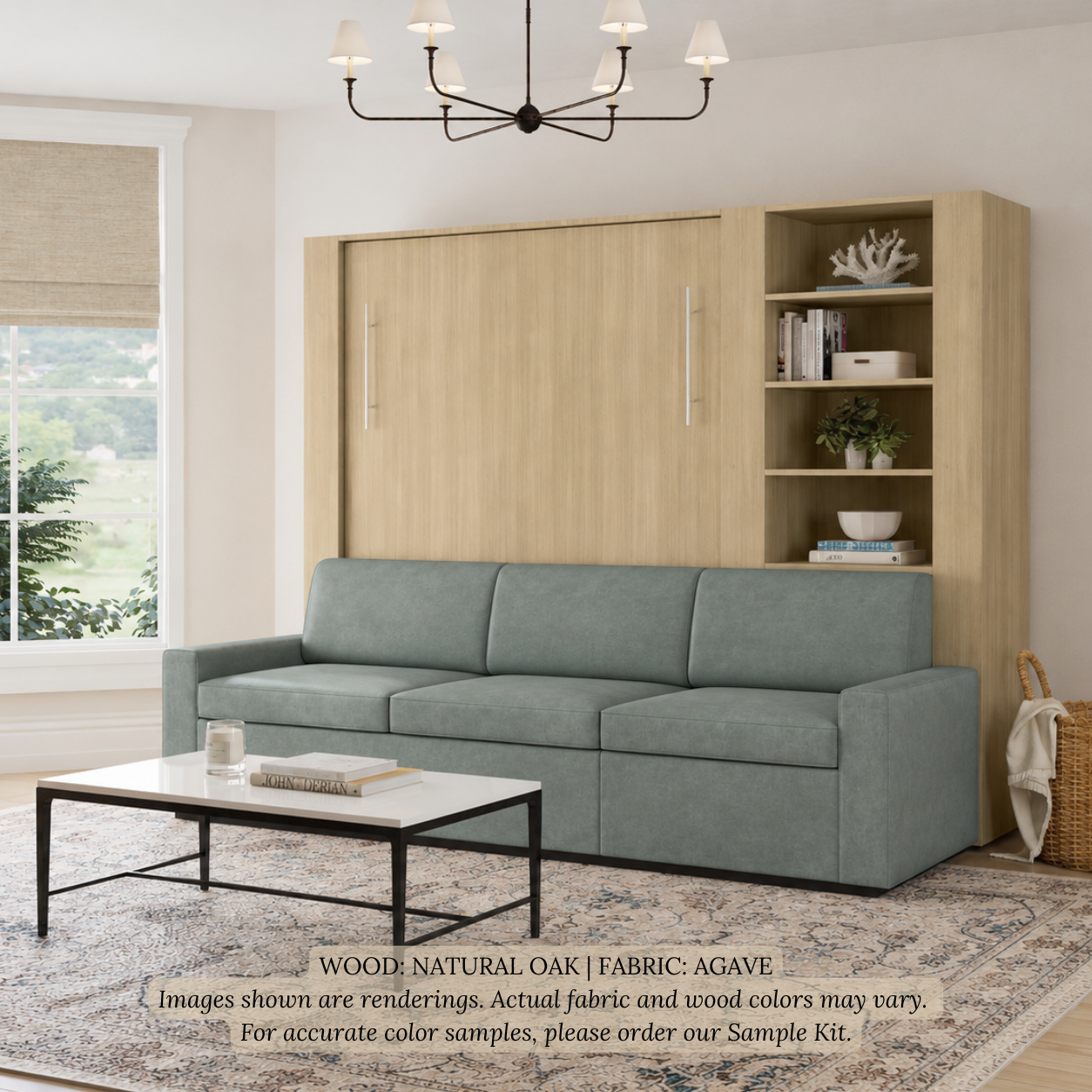 Wall Bed with Extended Sofa