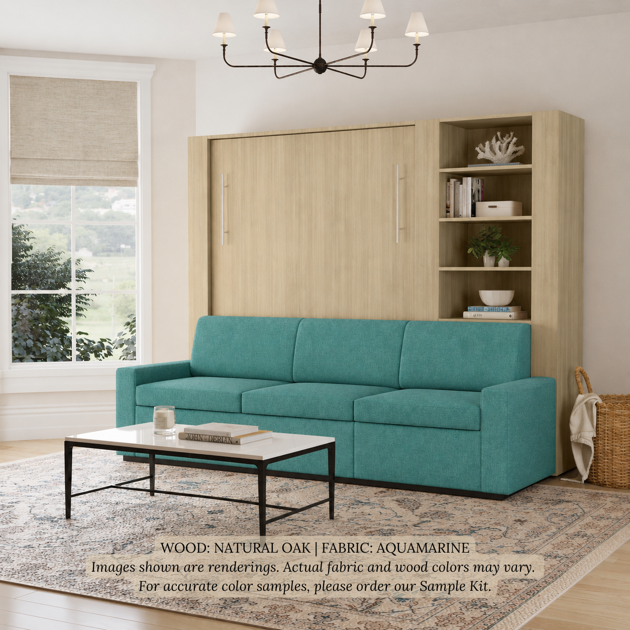 Wall Bed with Extended Sofa