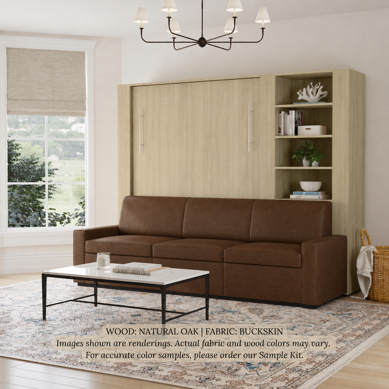 Wall Bed with Extended Sofa