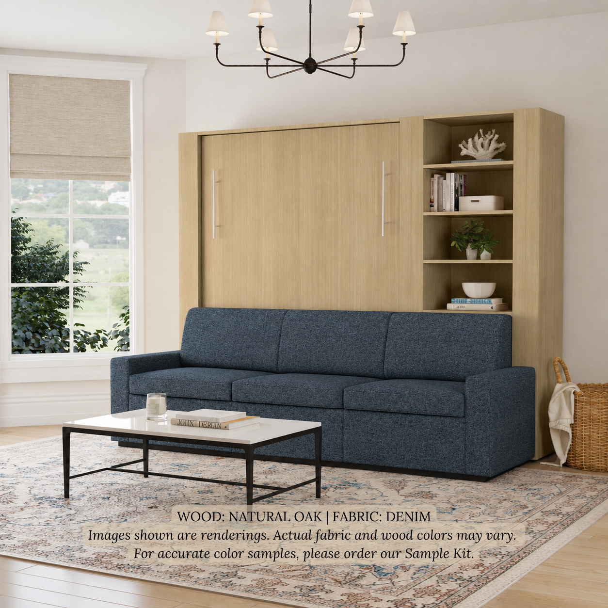 Wall Bed with Extended Sofa
