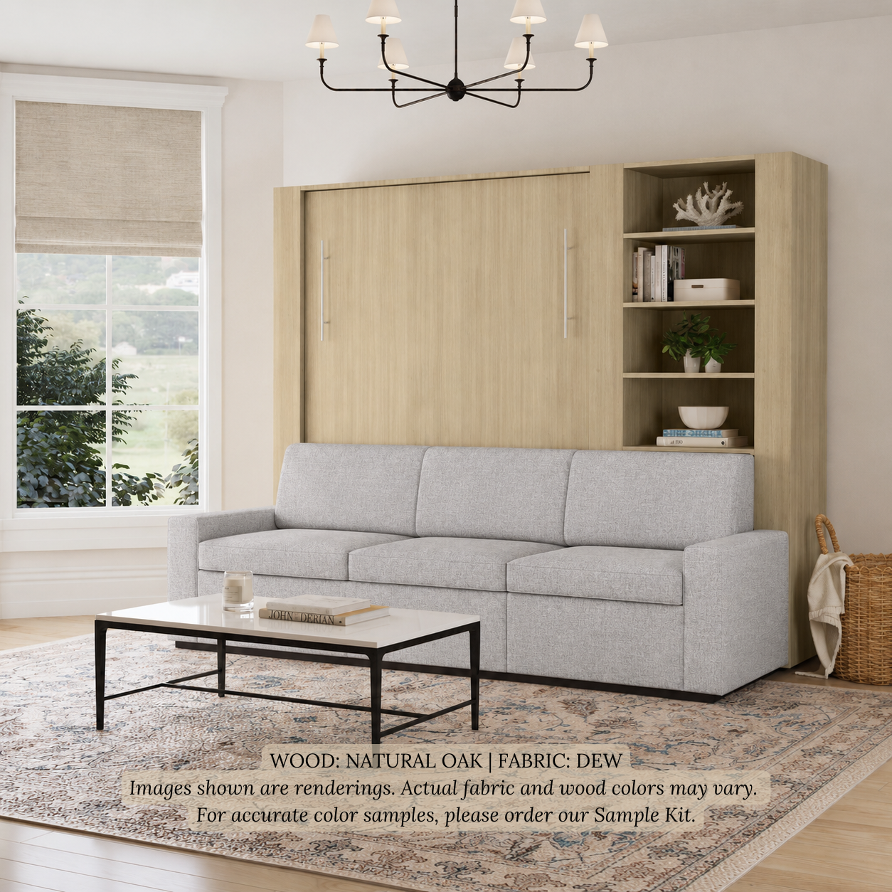 Wall Bed with Extended Sofa