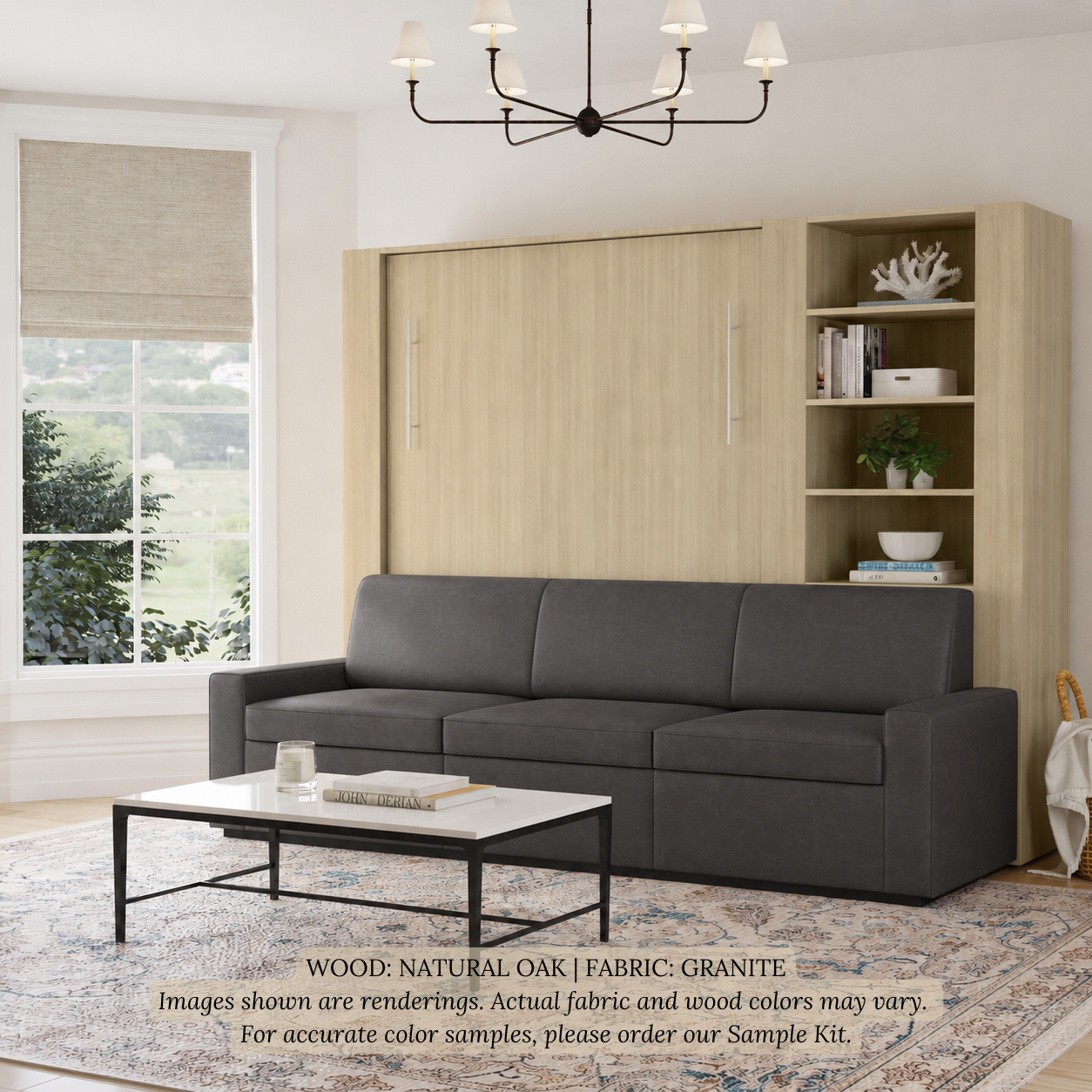Wall Bed with Extended Sofa