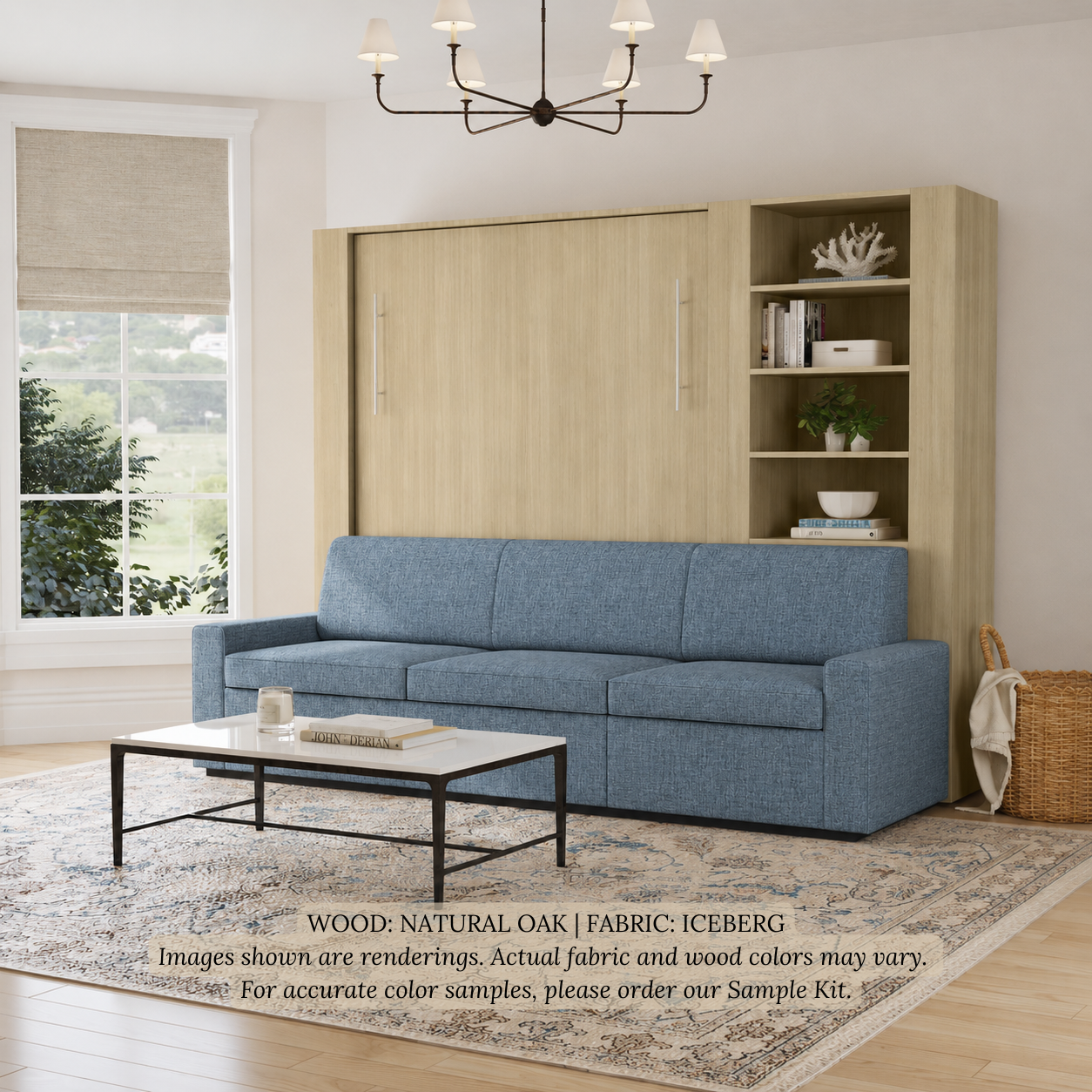 Wall Bed with Extended Sofa