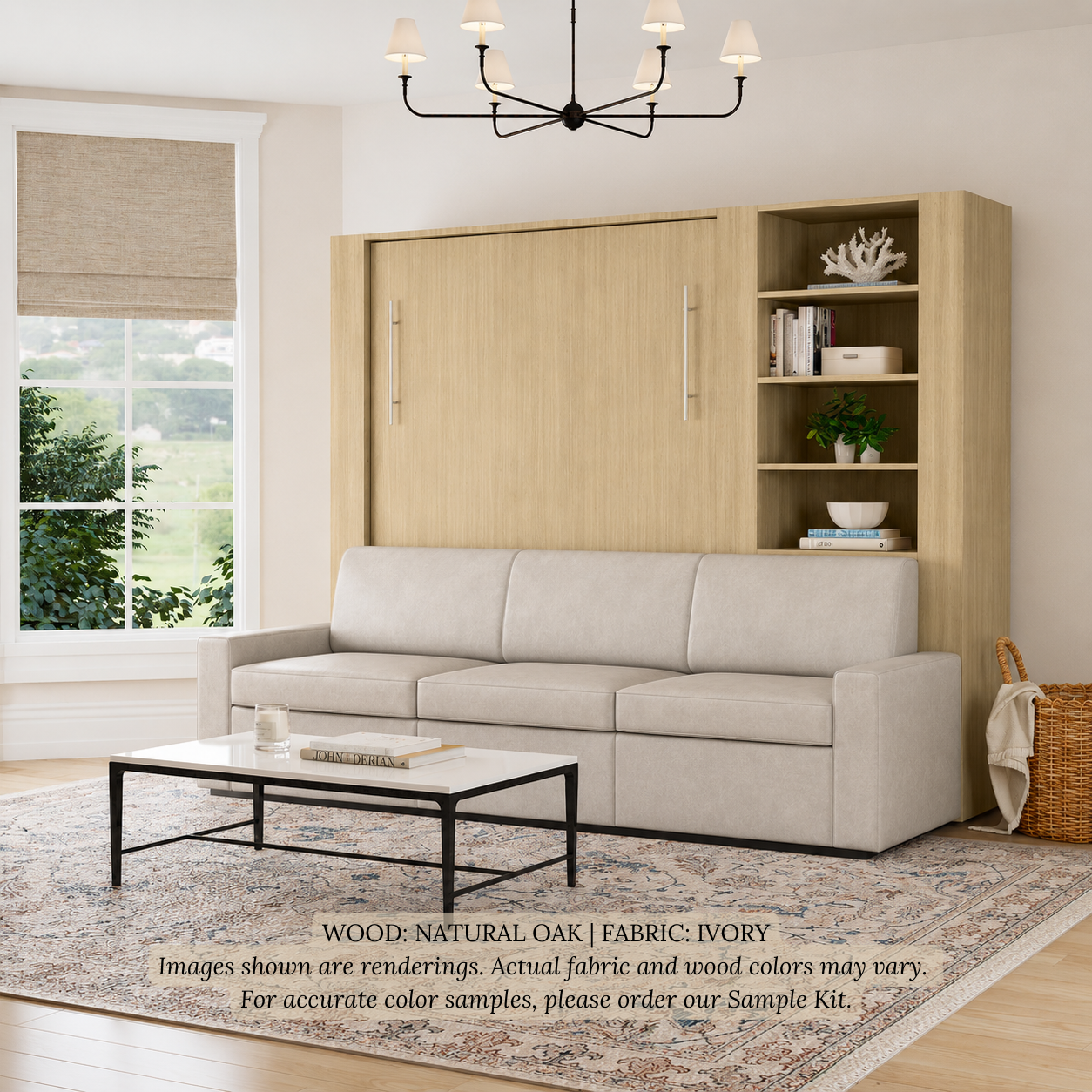 Wall Bed with Extended Sofa