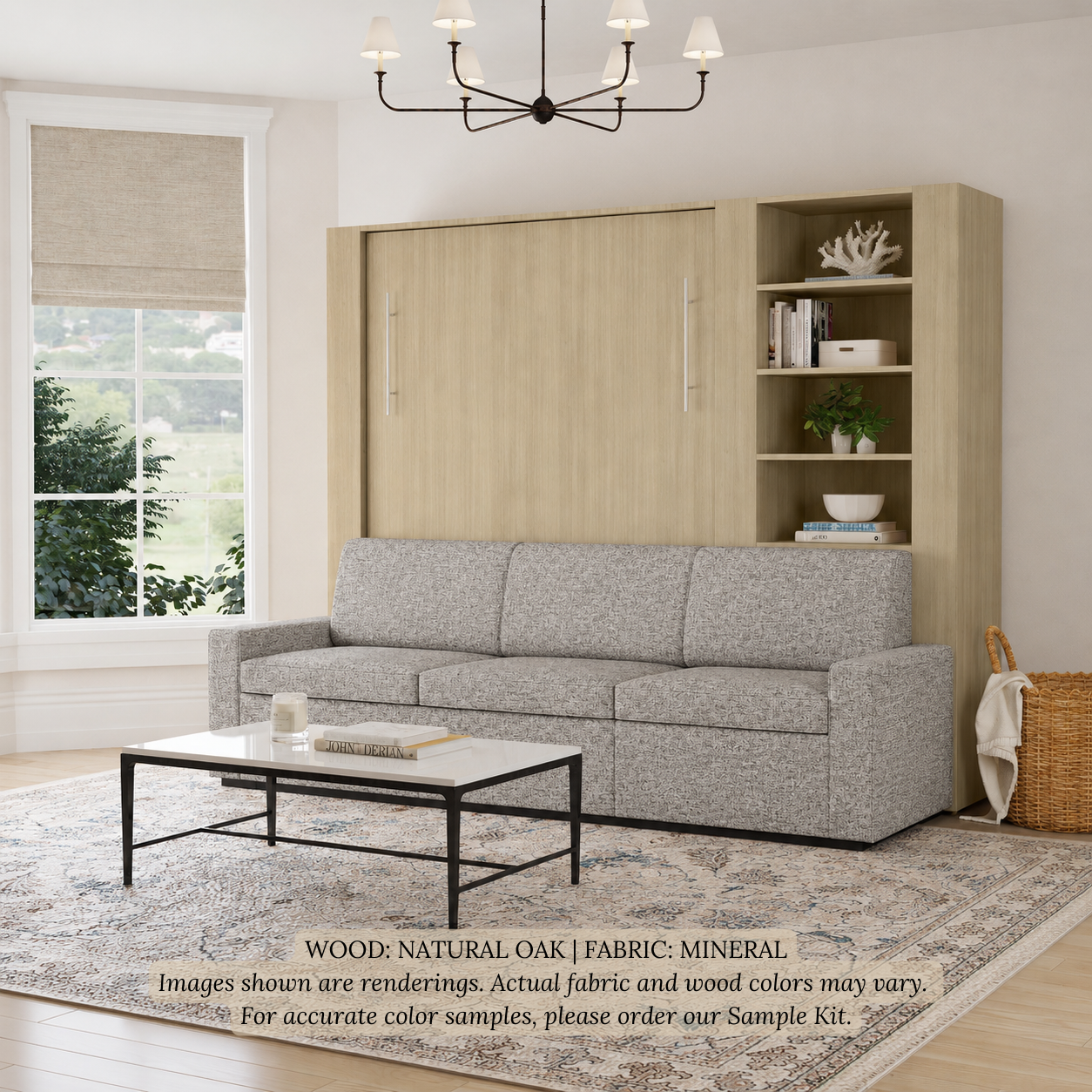 Wall Bed with Extended Sofa