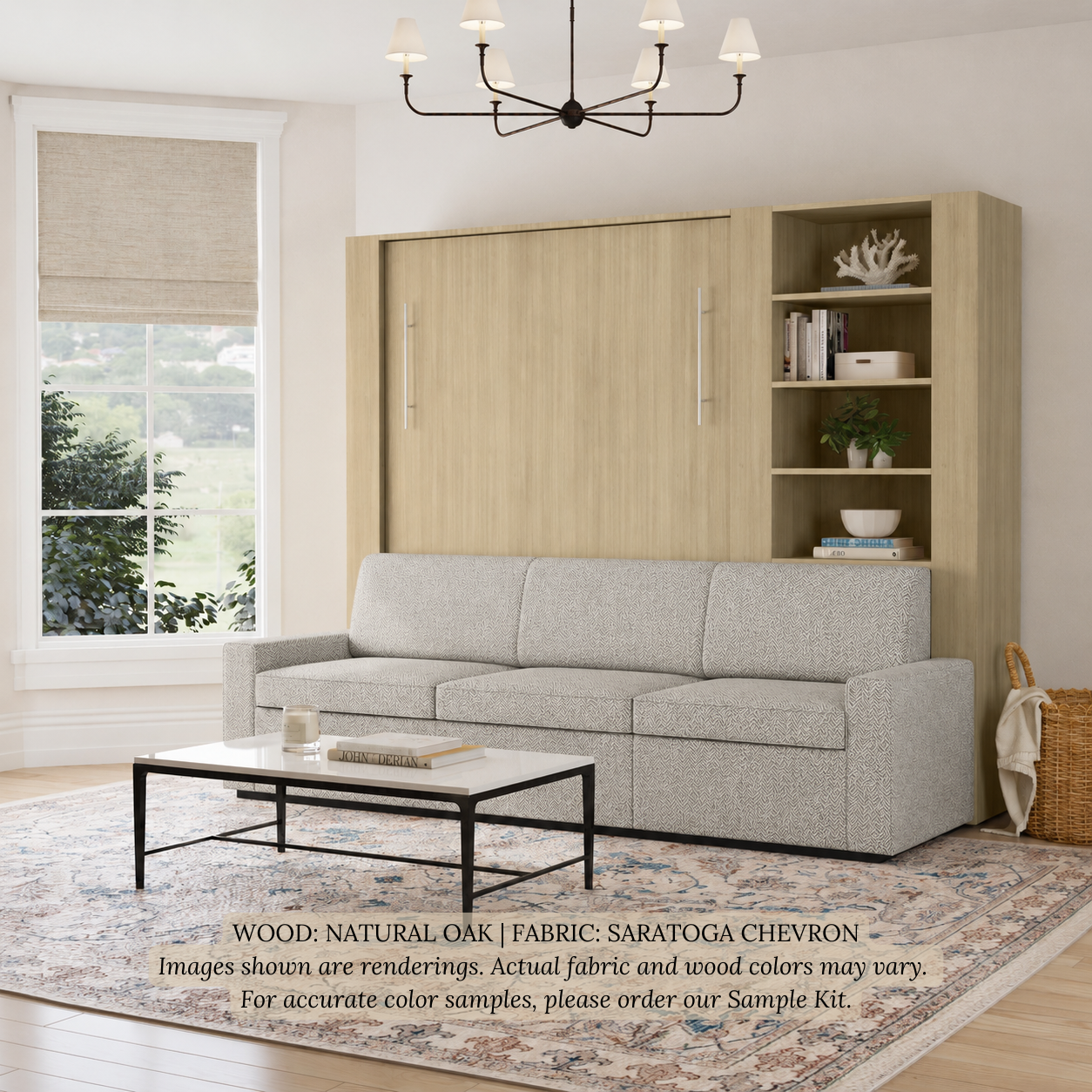 Wall Bed with Extended Sofa