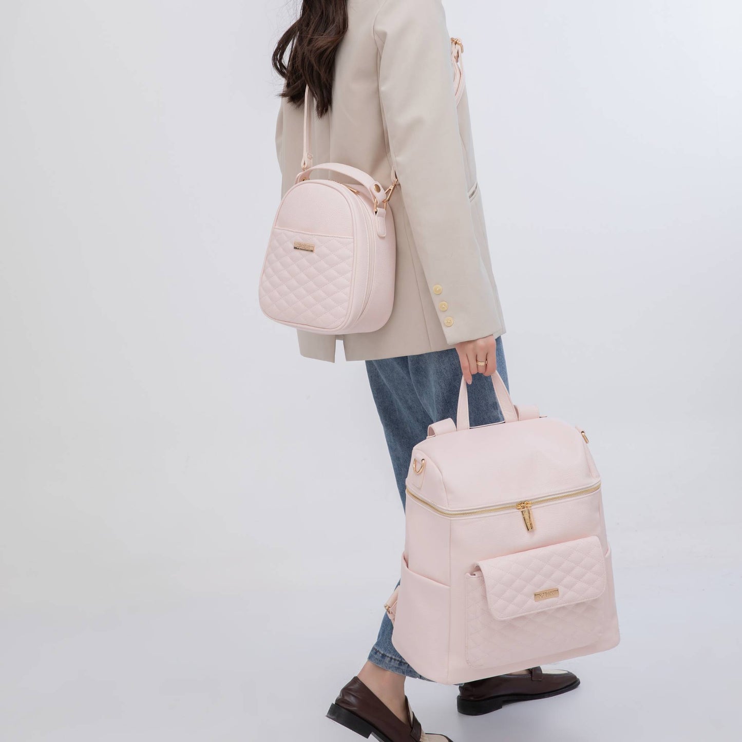 Signature Diaper Bag Pastel Pink