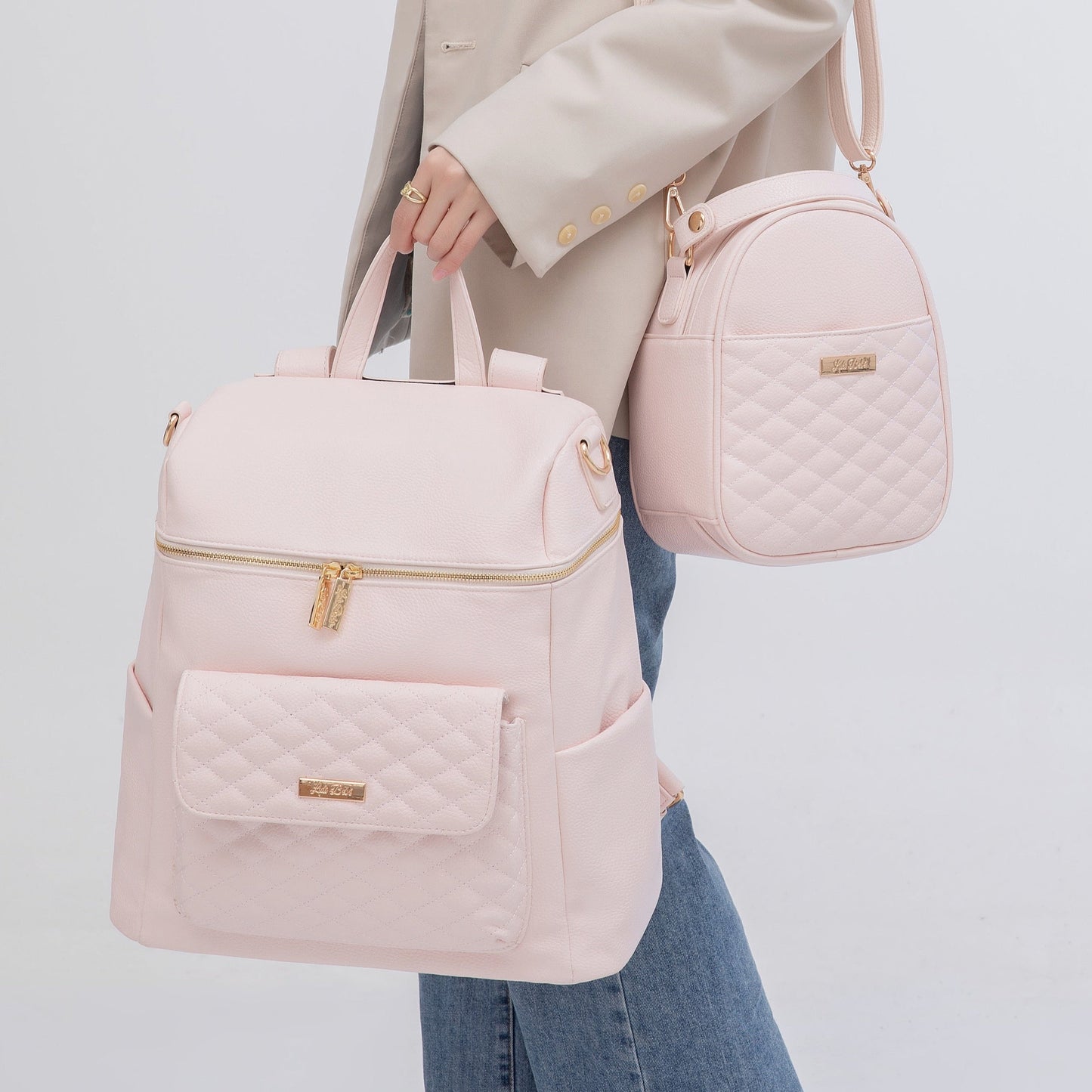 Signature Diaper Bag Pastel Pink