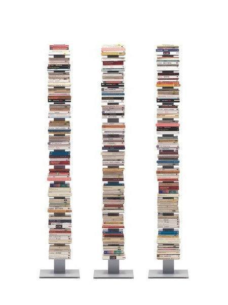 Sapiens Vertical Bookcase by Bruno Rainaldi - Large Aluminum