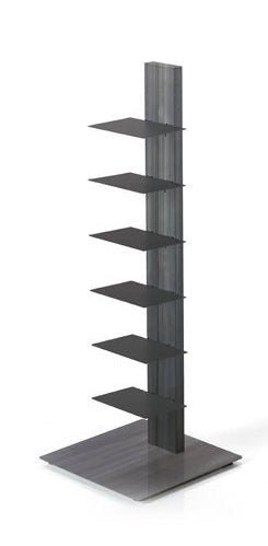 Sapiens Vertical Bookcase by Bruno Rainaldi - Small Unvarnished Steel