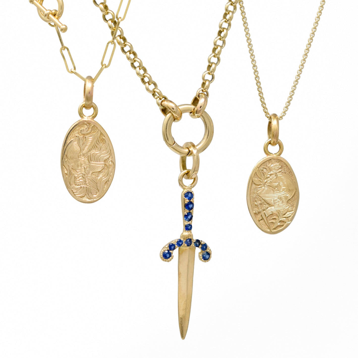 Pavé Parrying Dagger Pendant