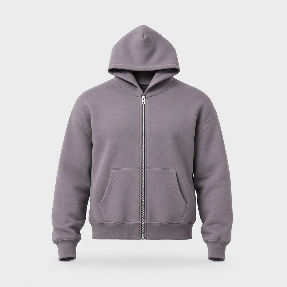 Double-Zip Hoodie Smoky Quartz