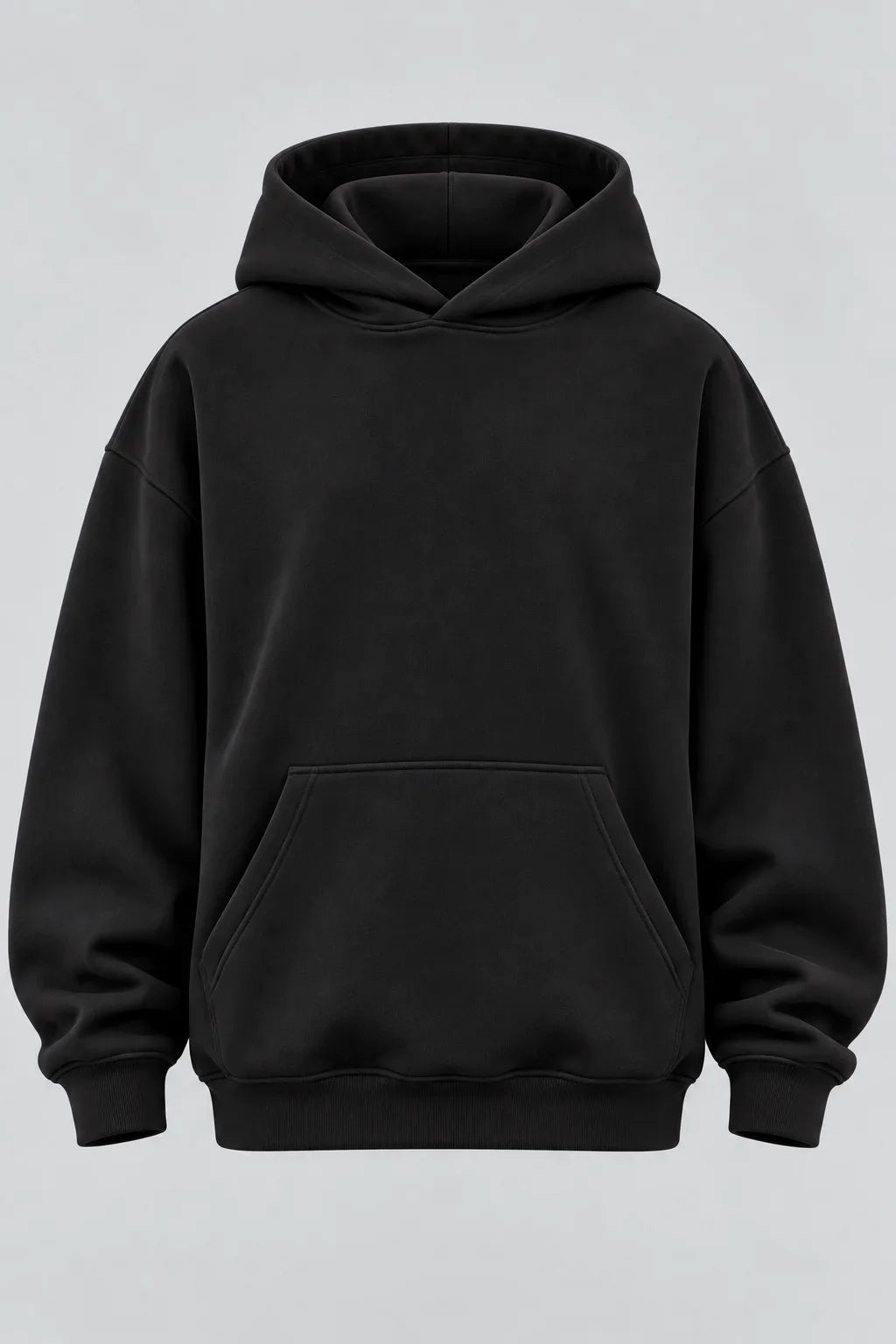 Drop Shoulder Hoodie Black