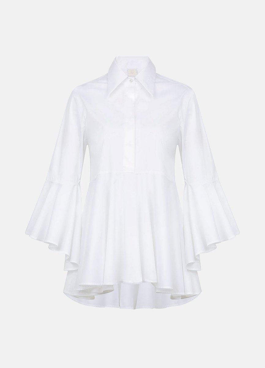 Sesta Italian Design White Gabardine Shirt