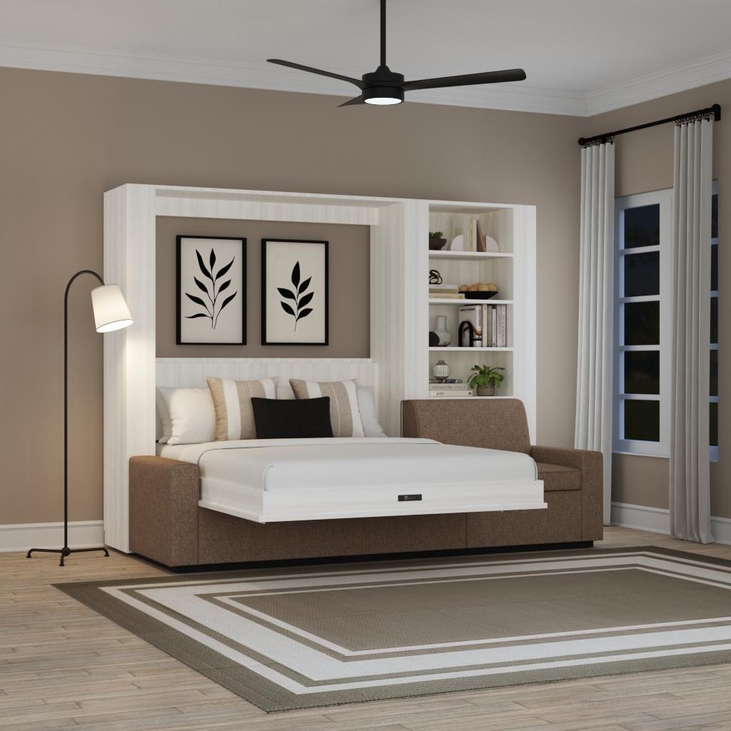 Wall Bed with Extended Sofa
