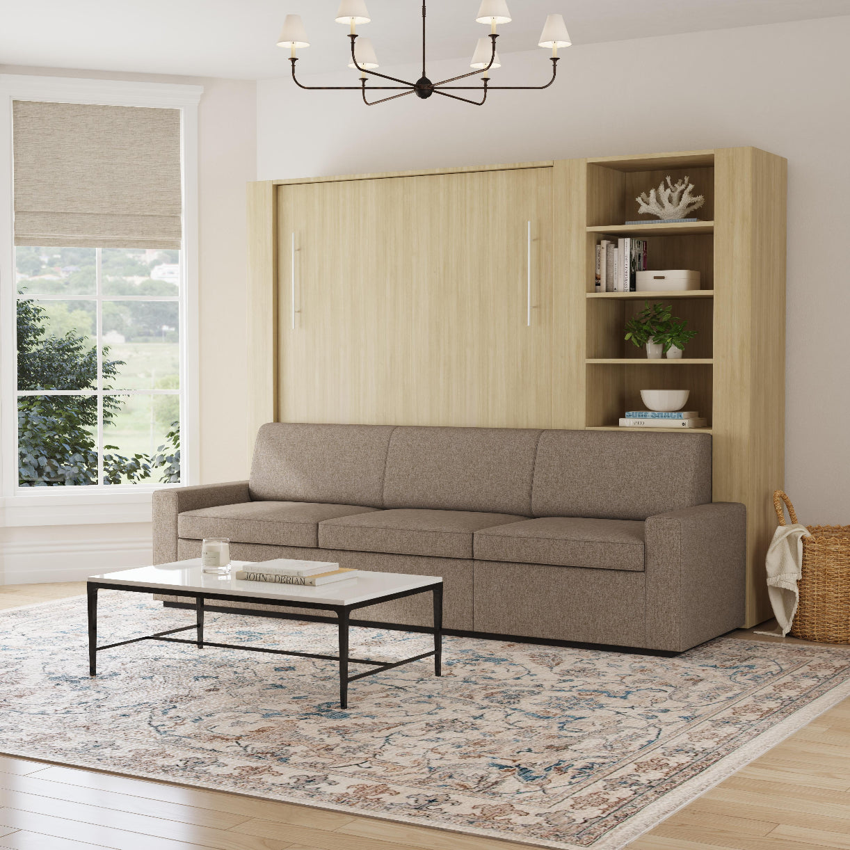 Wall Bed with Extended Sofa