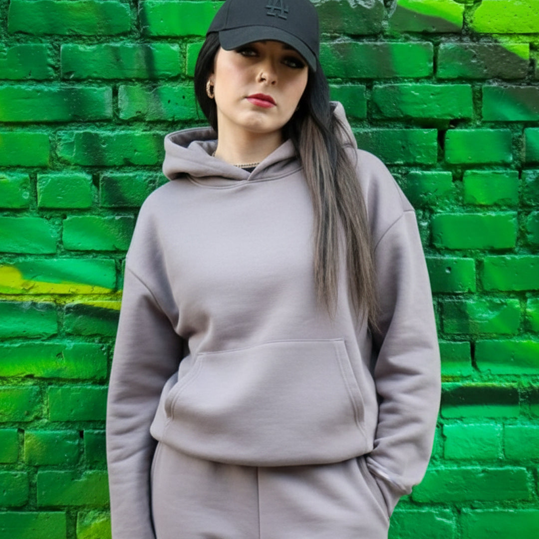 Warm Grey Oversized Hoodie