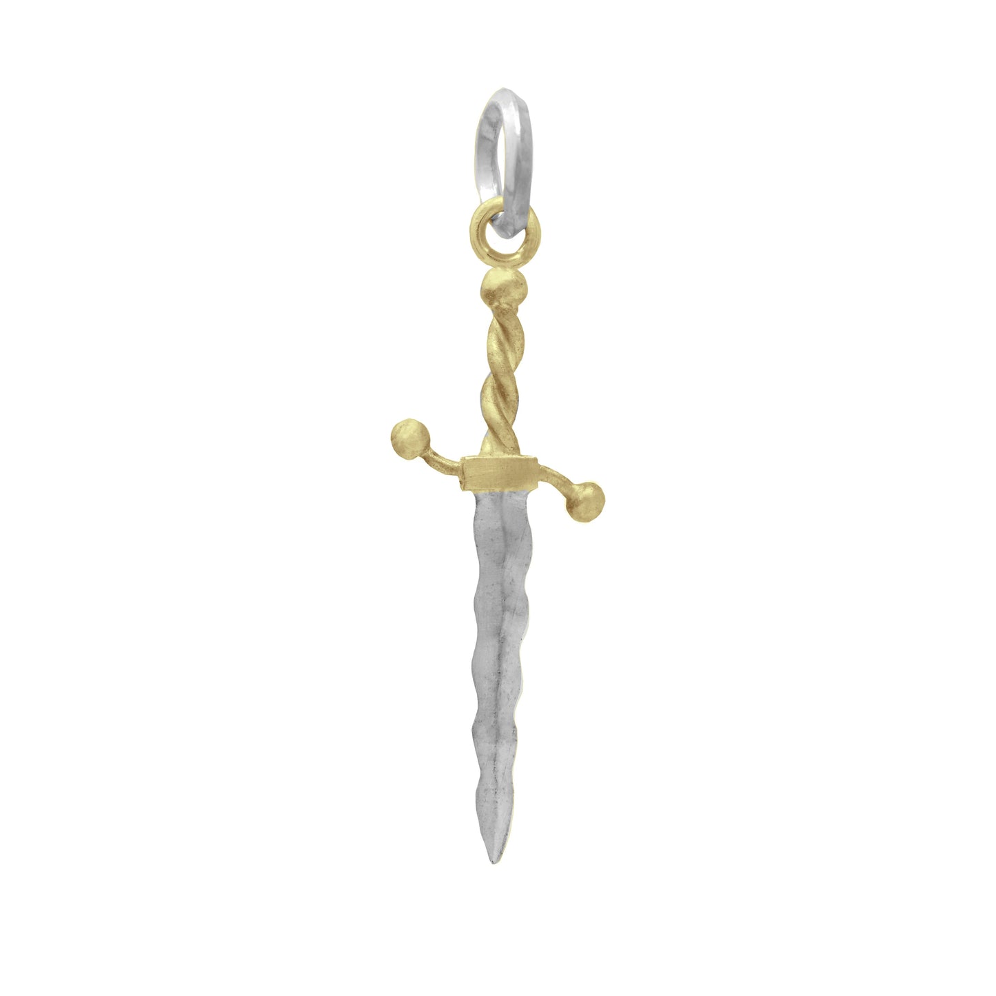 Wavy Dagger Pendant Charm