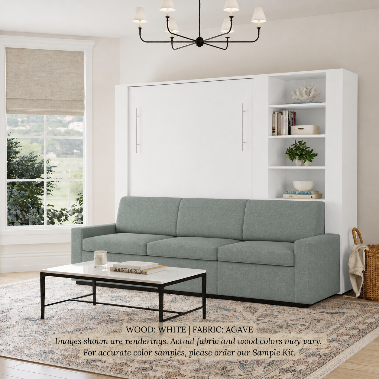 Wall Bed with Extended Sofa