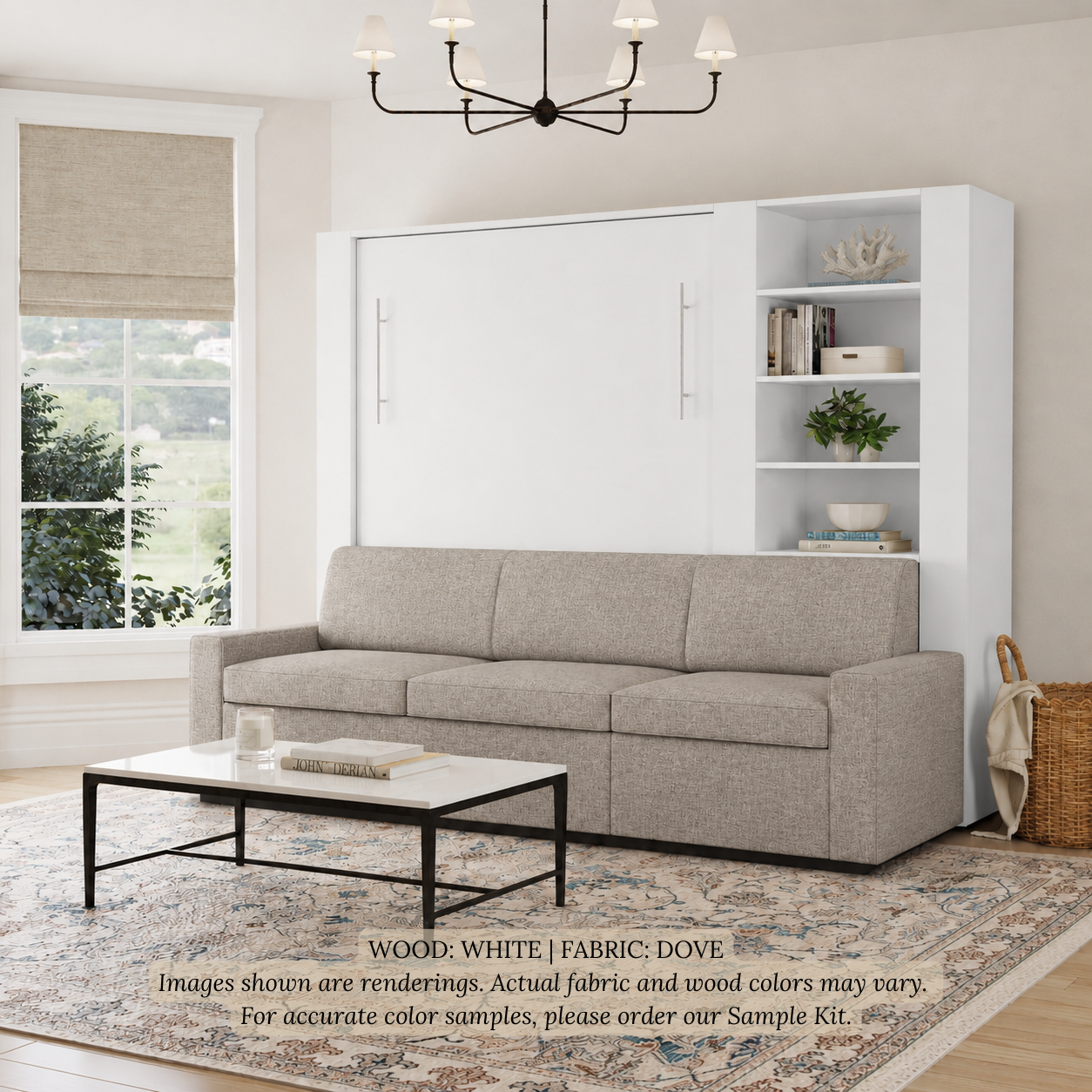 Wall Bed with Extended Sofa