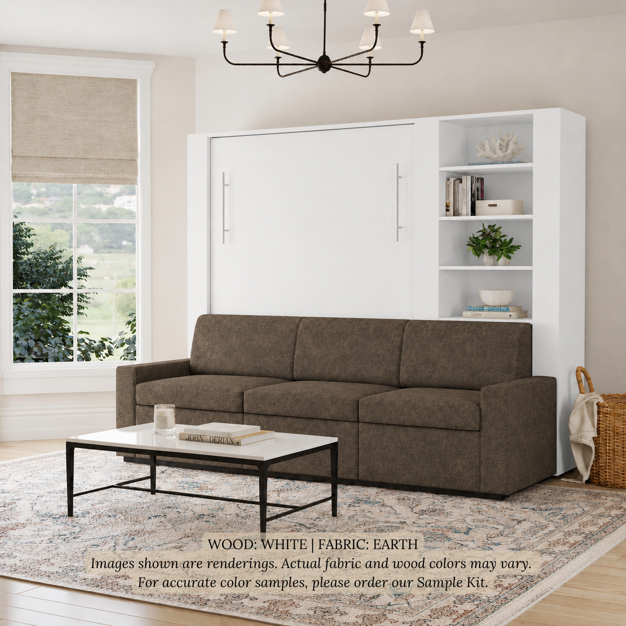 Wall Bed with Extended Sofa