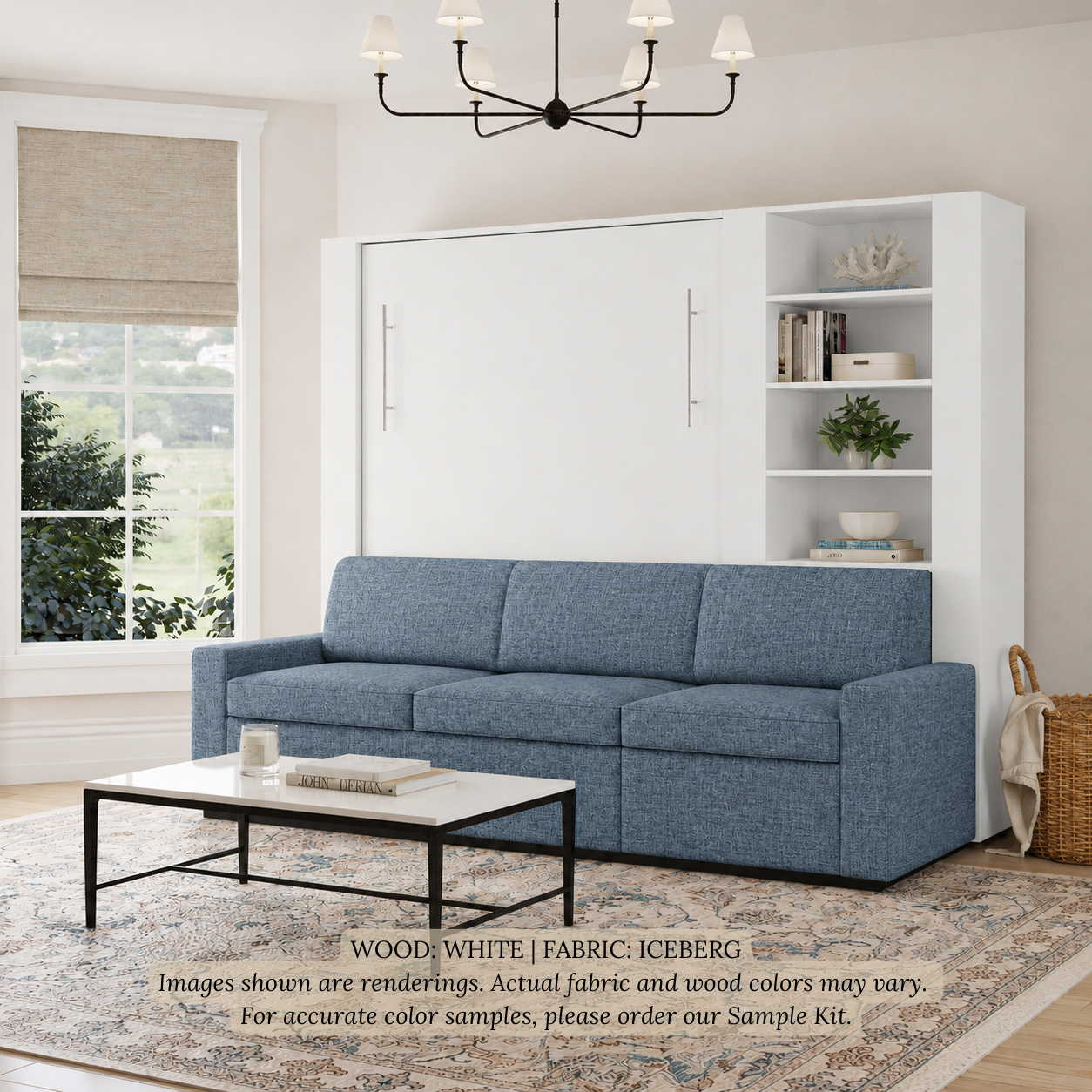 Wall Bed with Extended Sofa