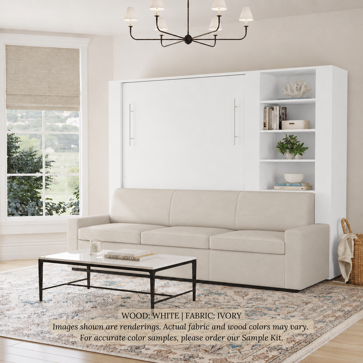 Wall Bed with Extended Sofa
