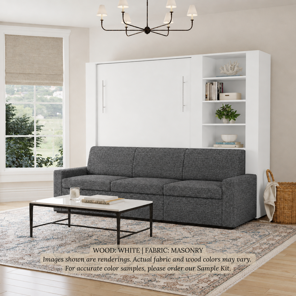 Wall Bed with Extended Sofa