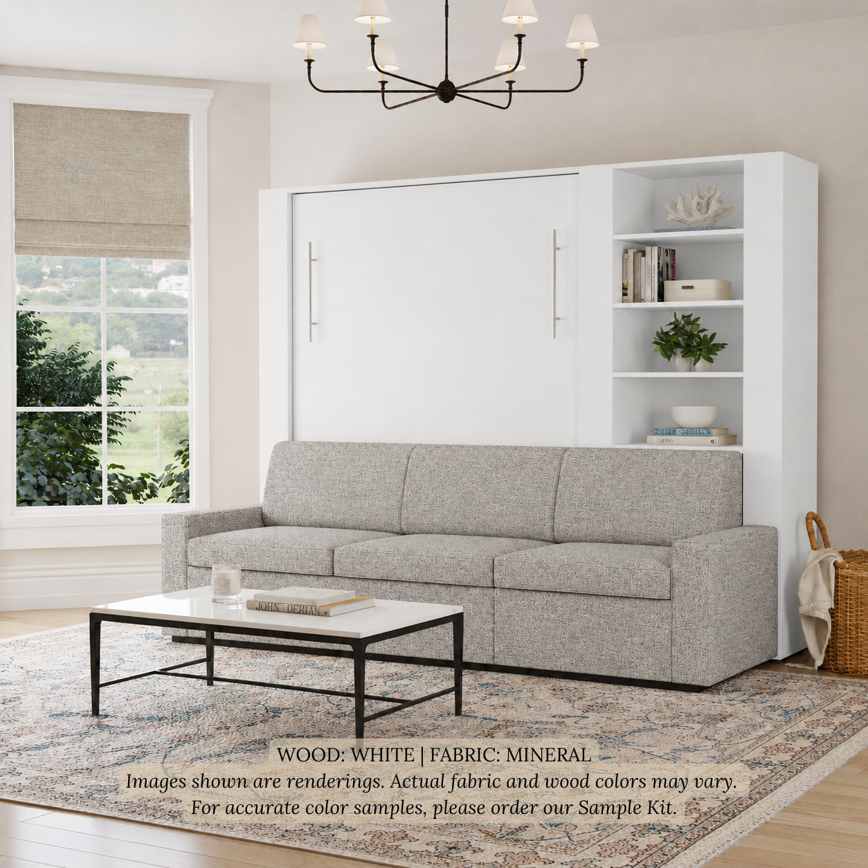 Wall Bed with Extended Sofa