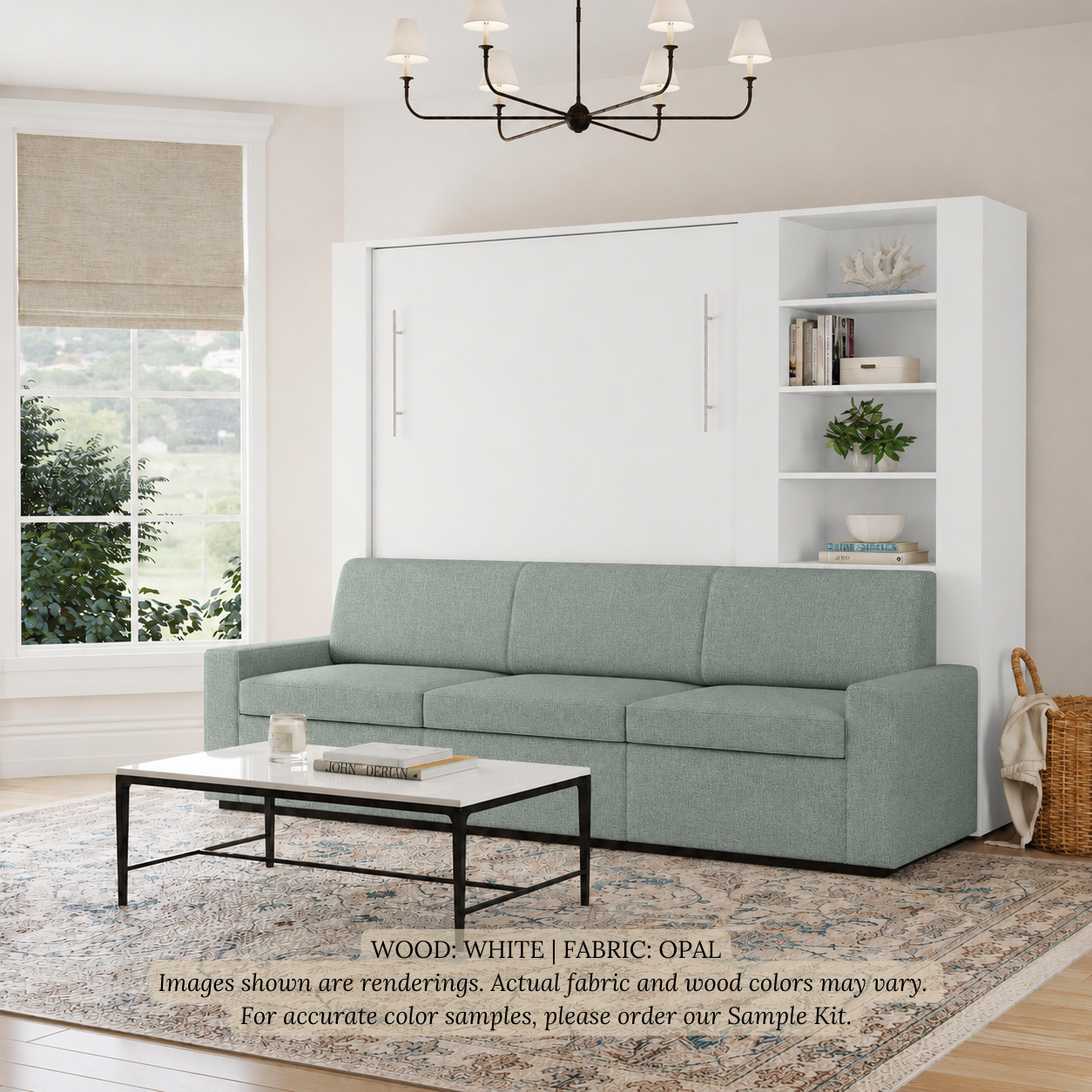 Wall Bed with Extended Sofa