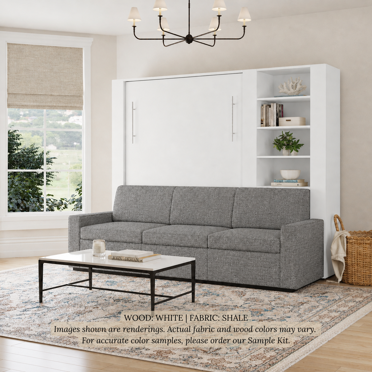 Wall Bed with Extended Sofa