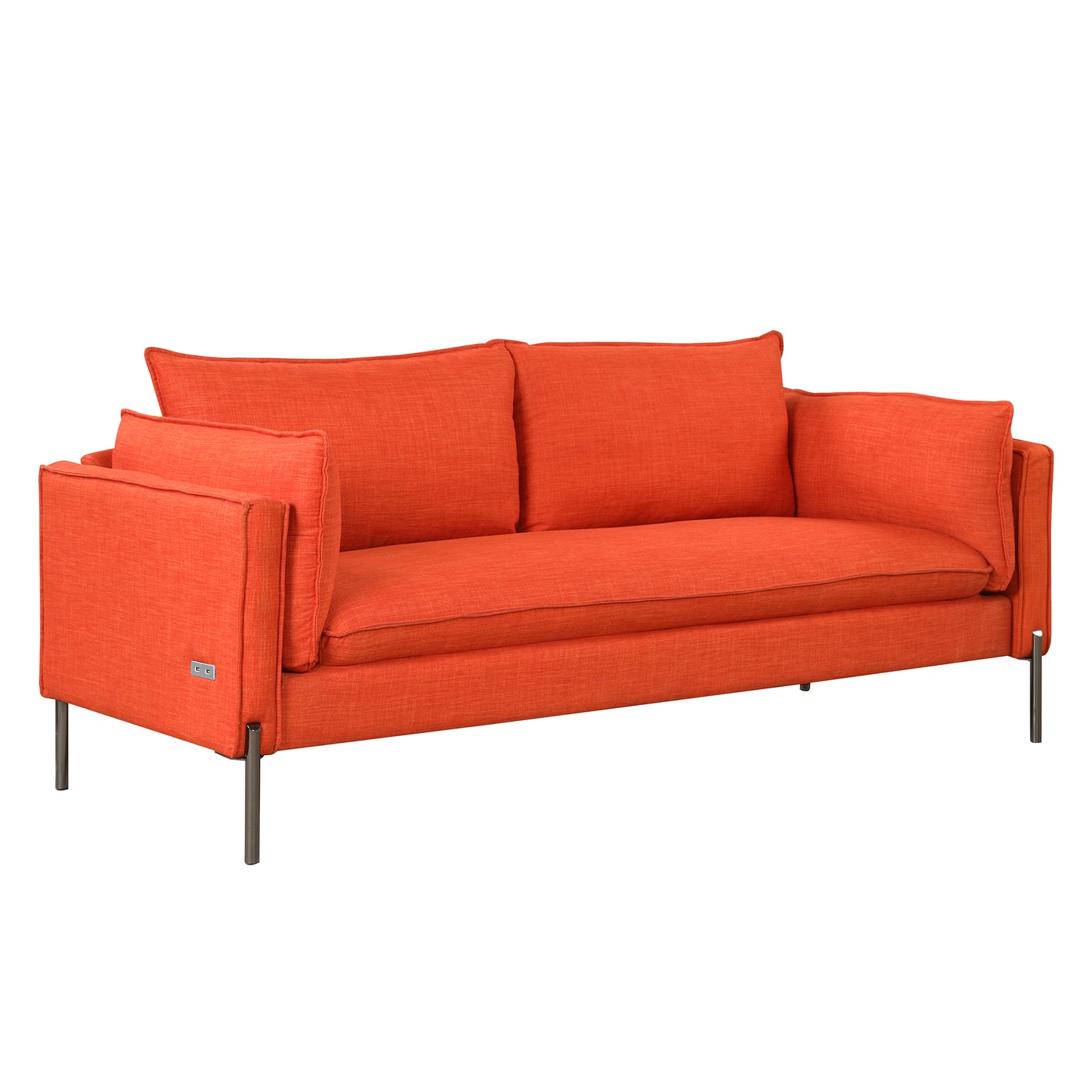 76.2" Modern Style 3 Seat Sofa  Linen Fabric Upholstered Couch Furniture 3-Seats Couch for Different Spaces,Living Room,Apartment