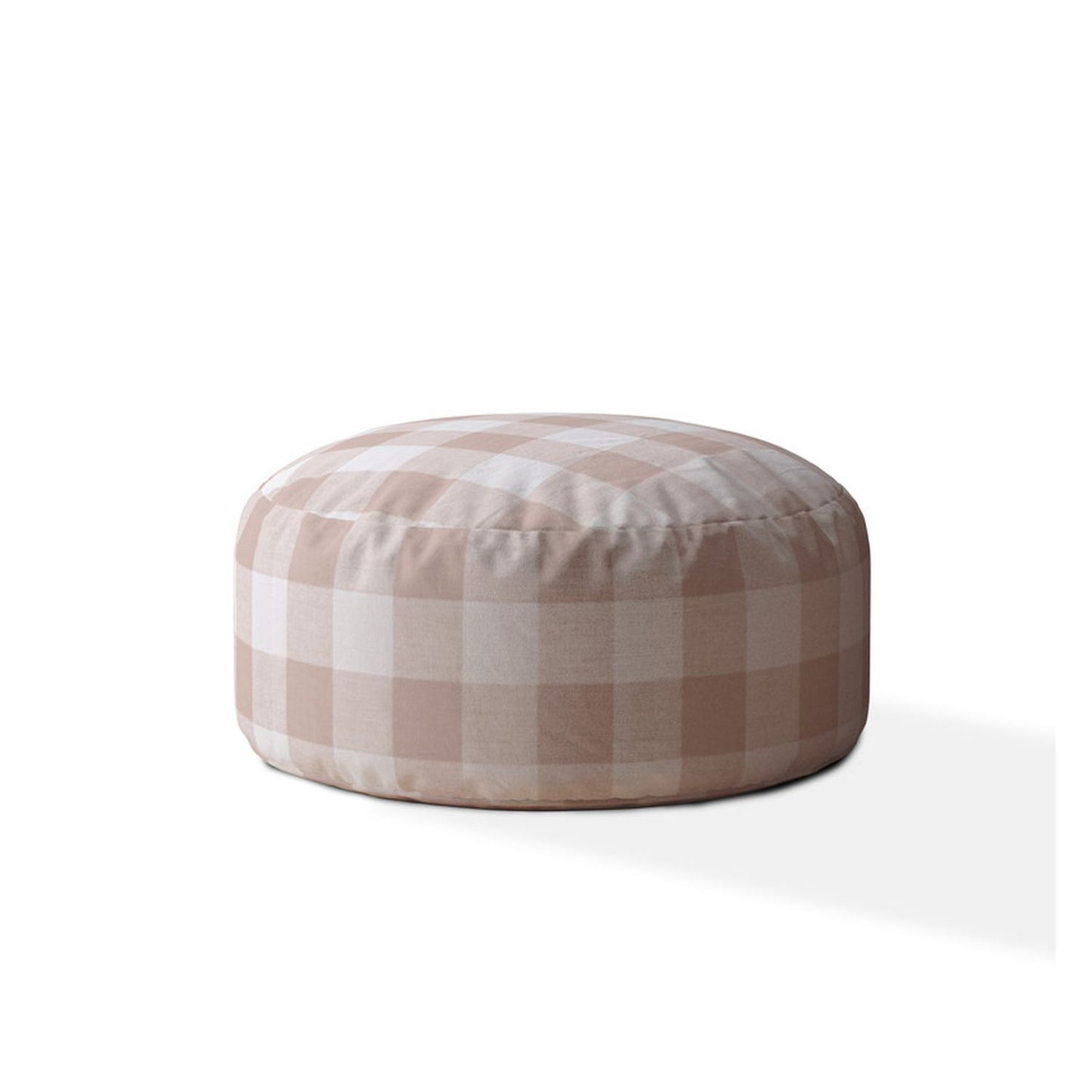 Indoor ANDY Blush Round Zipper Pouf - Cover Only - 24in dia x 20in tall