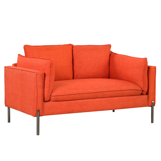 56" Modern Style Sofa Linen Fabric Loveseat Small Love Seats Couch for Small Spaces,Living Room,Apartment